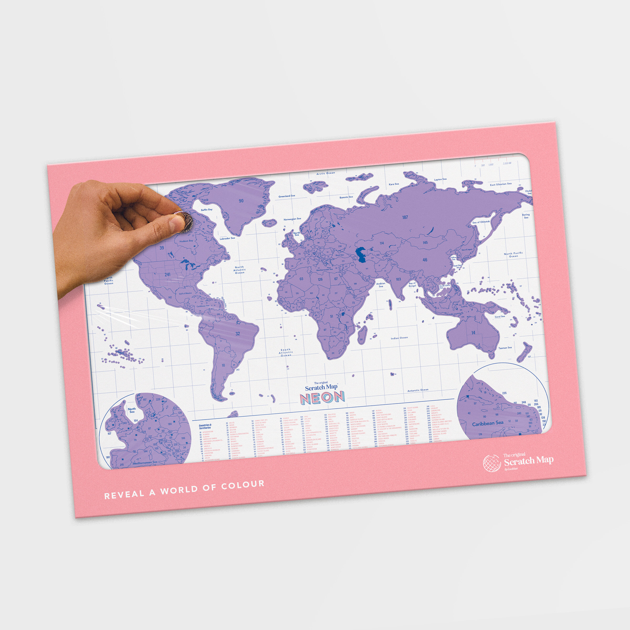 Scratch Map Neon Purple Pack