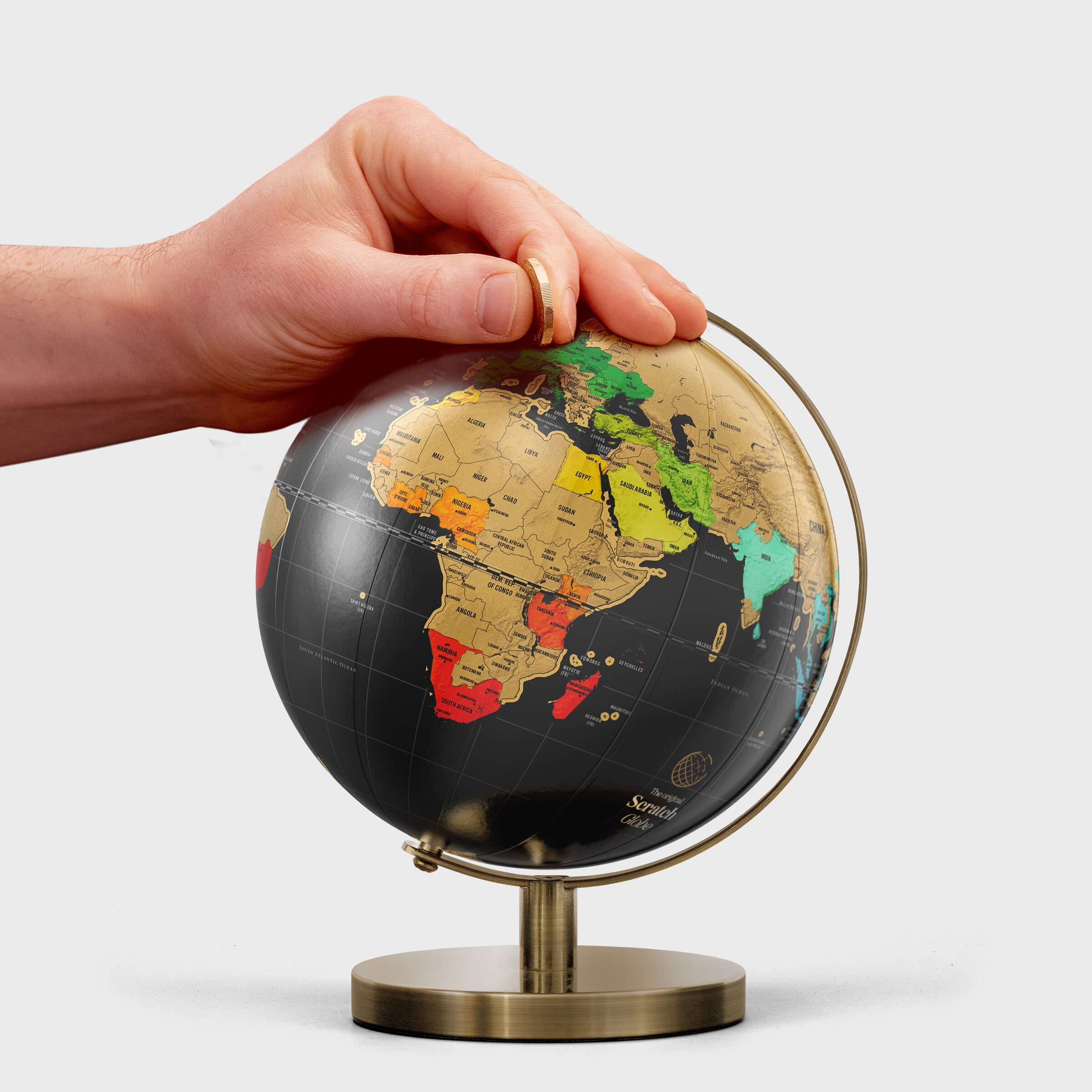 Small Scratch Off Globe