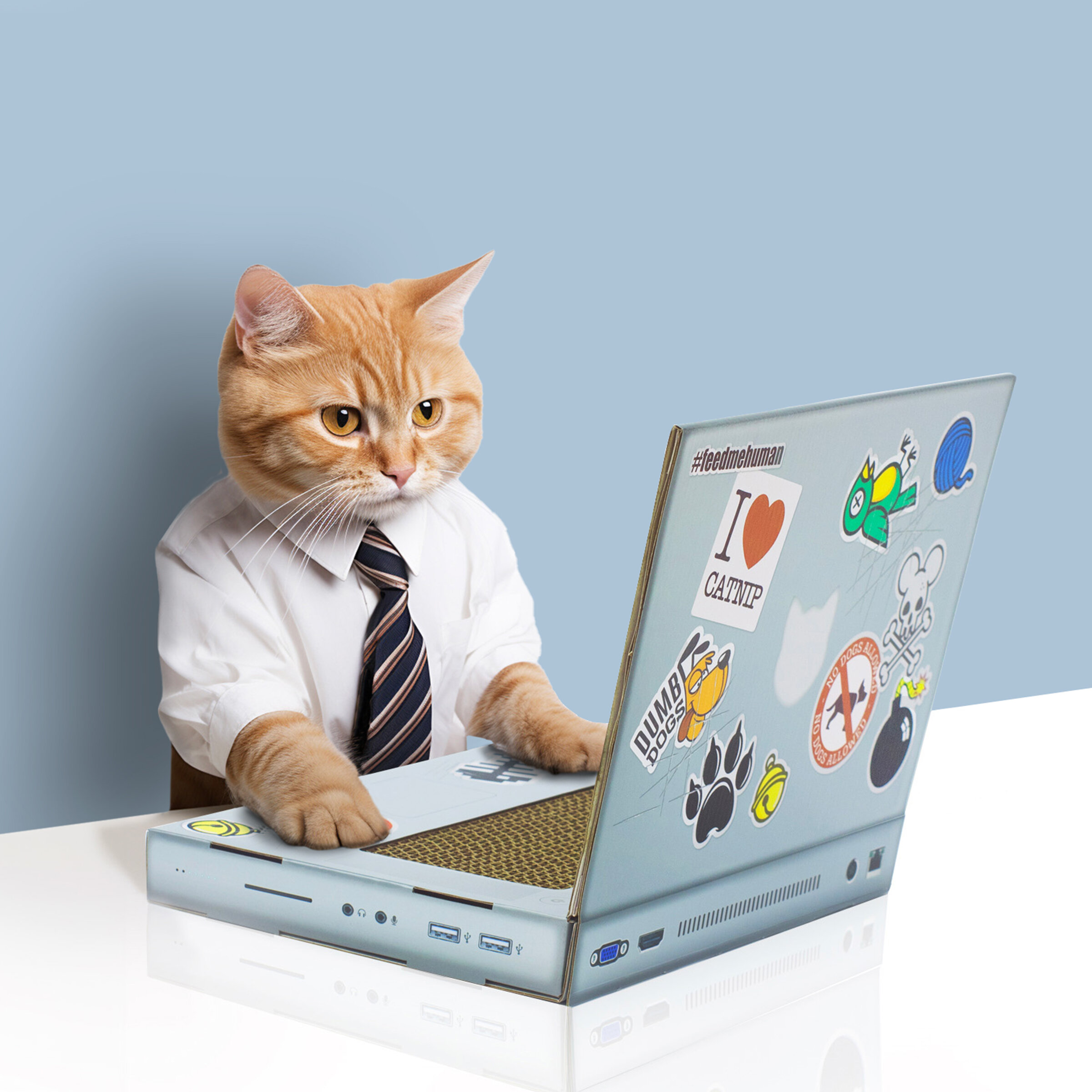 Card Scratch Toy Laptop for cats