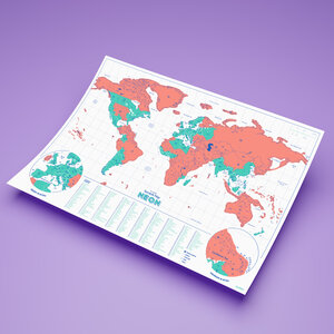 Coral scratch-map-neon-edition