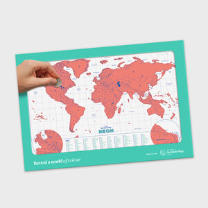 Coral scratch-map-neon-edition