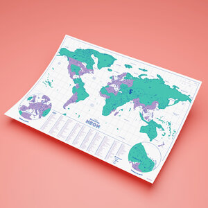 Green scratch-map-neon-edition