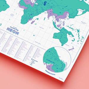 Green scratch-map-neon-edition