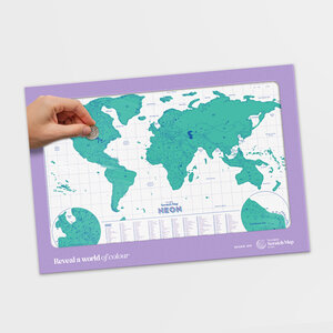 Green scratch-map-neon-edition