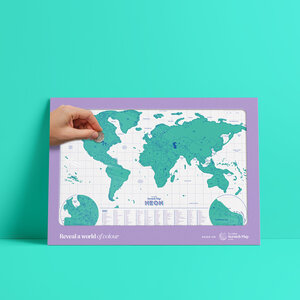 Green scratch-map-neon-edition