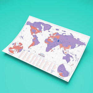 Purple scratch-map-neon-edition