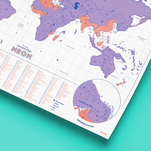 Purple scratch-map-neon-edition