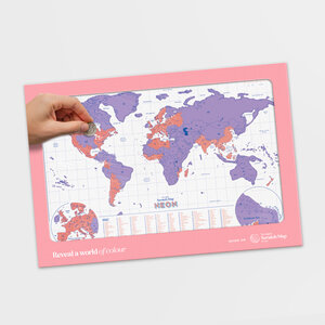 Purple scratch-map-neon-edition