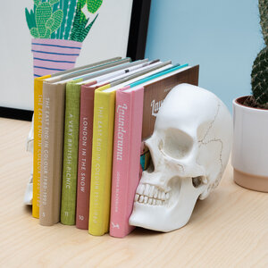 book ends of half a skull