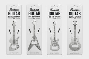 Guitar Bottle Opener Range on Grey