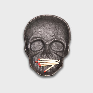 Cast Iron Skull Ashtray