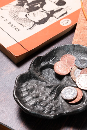 Metal Skull Shaped Dish Coin Tray