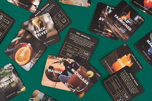 Beer-Mats with cocktail recipes