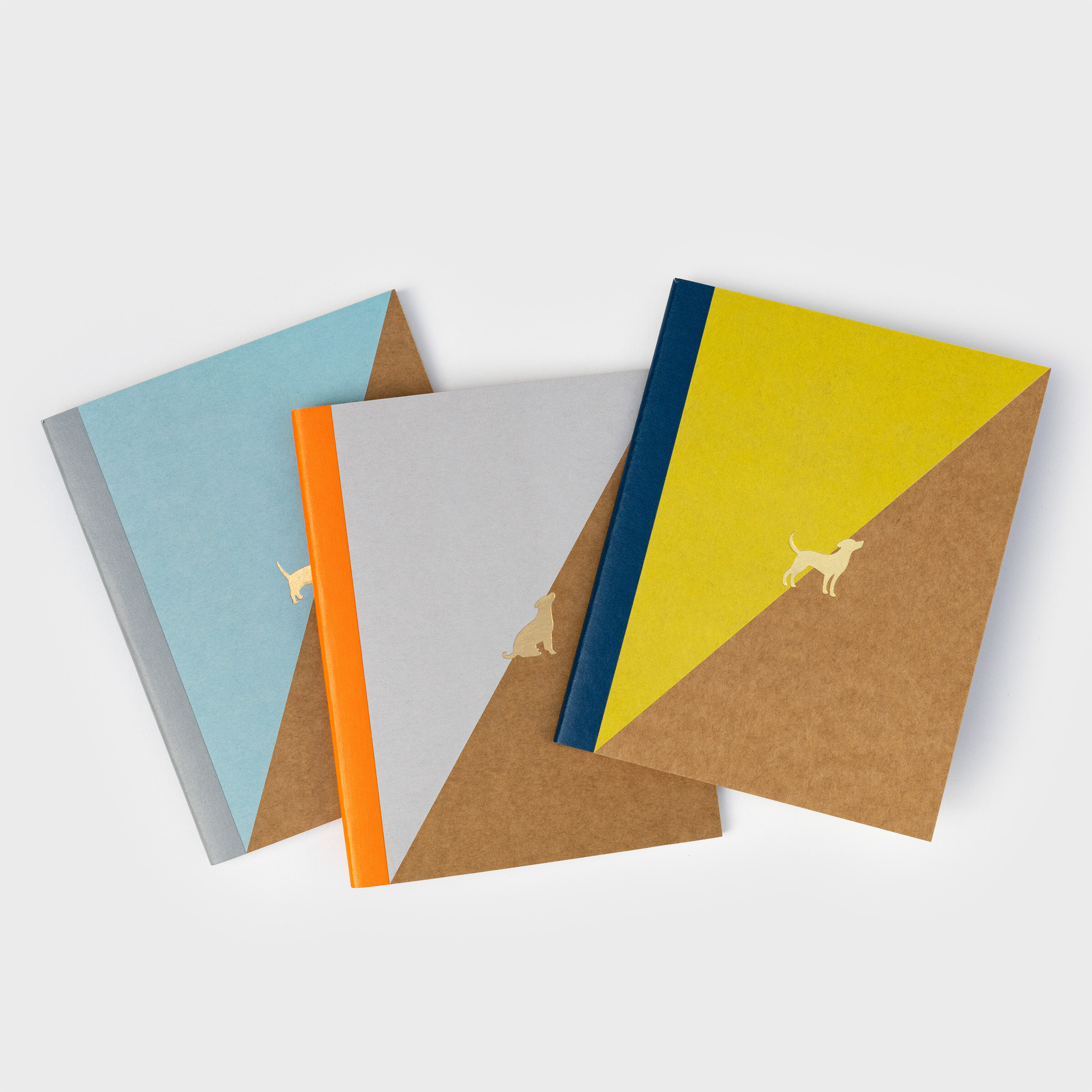 Cat and Dog Note Books, Good Design Works, Three, Gold, Pet