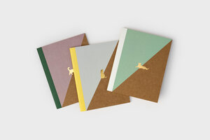 Cat and Dog Note Books, Good Design Works, Three, Gold, Pet