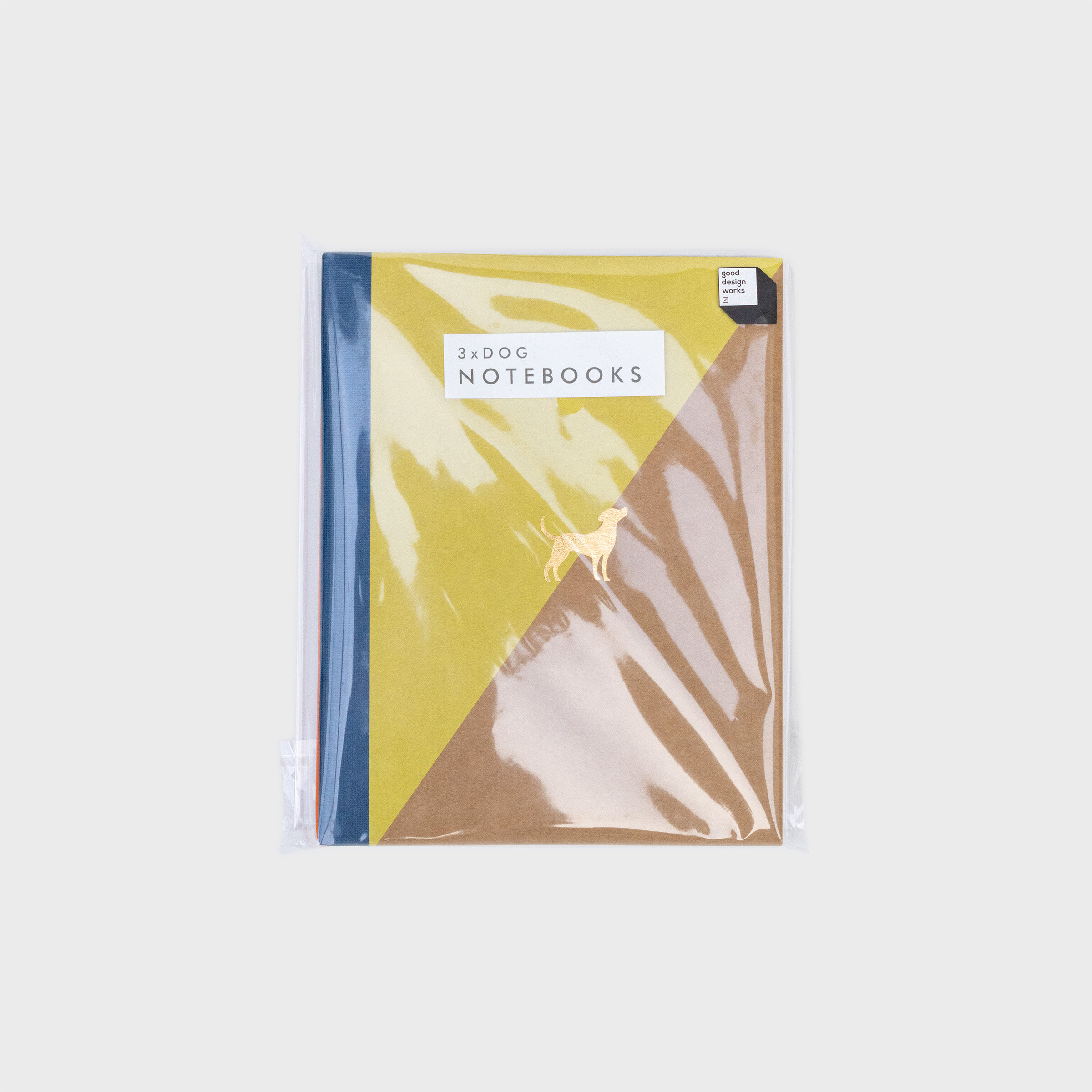 Cat and Dog Note Books, Good Design Works, Three, Gold, Pet