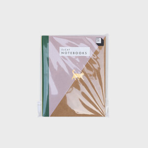 Cat and Dog Note Books, Good Design Works, Three, Gold, Pet