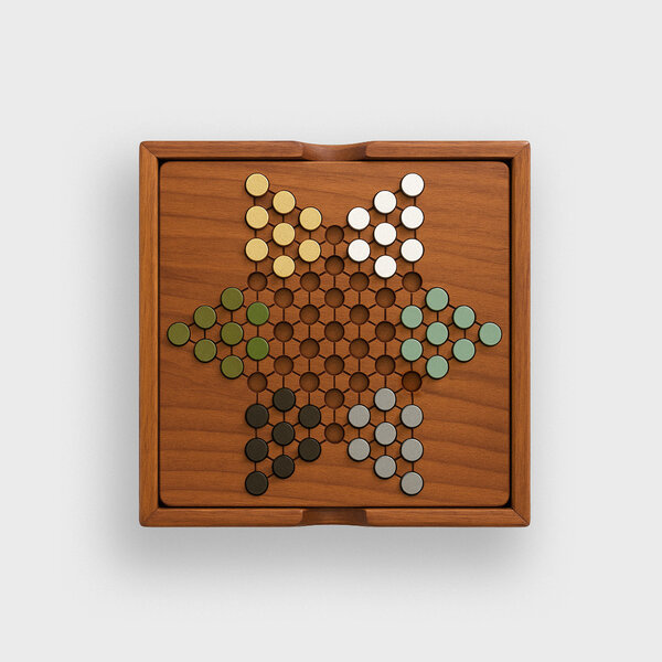 Chinese Checkers | Iron & Glory Wooden Peg Puzzle