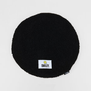 smiley face black hot water bottle back