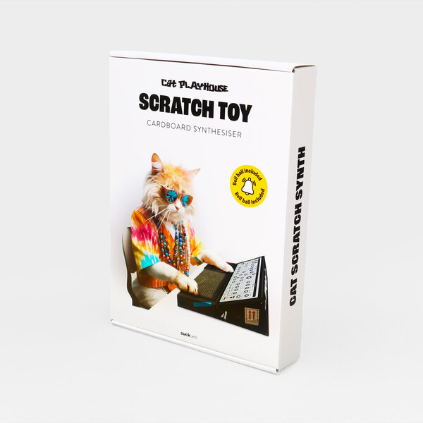 Cat Scratch Synth | Cardboard toy for musical cats.