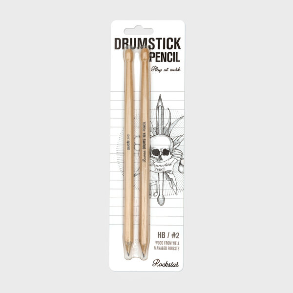 Drumstick Pencils | 2 wooden pencils that are also drumsticks.