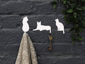 cat dog hooks keys