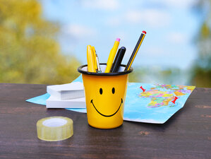 smiley tumbler happy camper