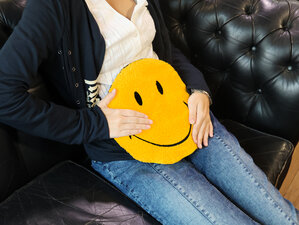smiley hot water bottle