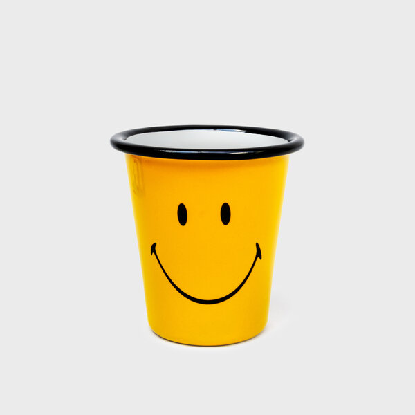 Smiley Enamel Tumbler | Enamelware for the Happy Camper.