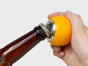 Smiley Bottle Opener, Drink, Beer, Cap, Yellow, Smiley, Happy, Bright