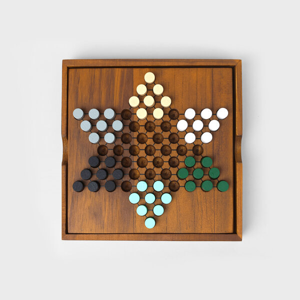 Chinese Checkers | Iron & Glory Wooden Peg Puzzle