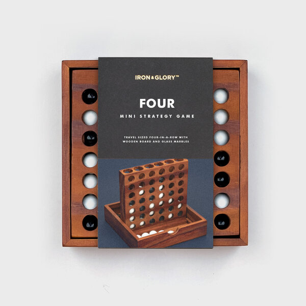 Four | Iron & Glory Wooden Mini Four-in-a-Row