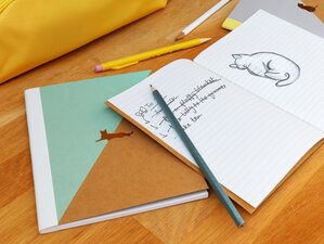 Cat and Dog Note Books, Good Design Works, Three, Gold, Pet