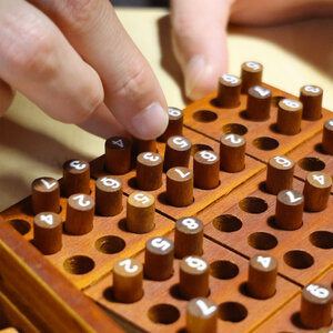 Wooden Sudoku Close up