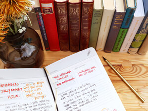 book reviews, book, orange, coffee table, books, bookworm, notebook