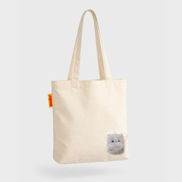 Peeky Hippo | hippopotamus Head Tote Bag