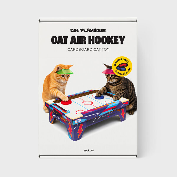 Cat Air Hockey | Cardboard arcade air hockey for cats