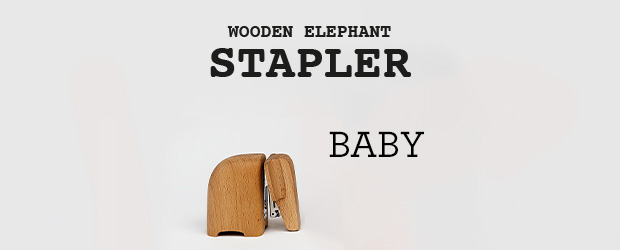 Small Wooden Elephant Stapler