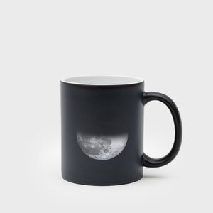crescent full moon colour changing black mug  nasa space photography