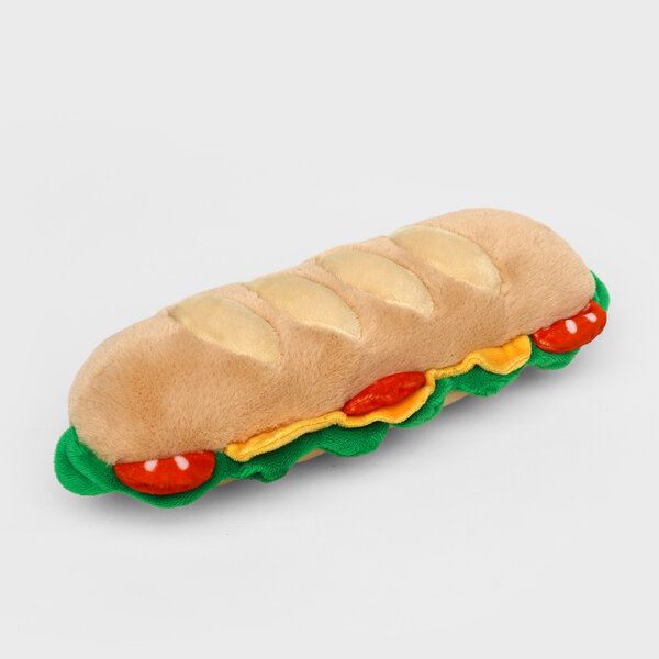 Plush Baguette Zip Pouch | Squishy Sadwich zip-up case.
