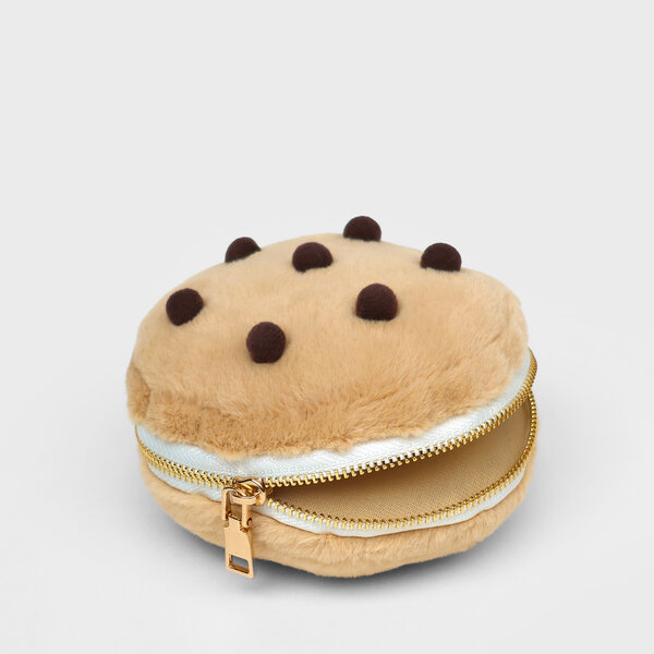 Plush Cookie Zip Pouch | Squishy cookie zip-up case.