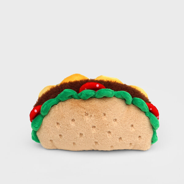 Plush Taco Zip Pouch | Squishy fast-food zip-up case.