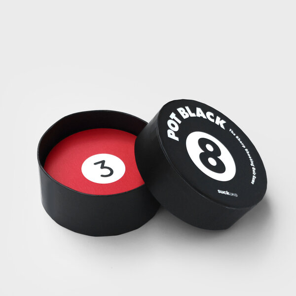 Pot Black | Pool Ball shaped family card game.