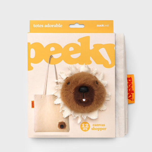 Peeky Capybara | Capybara Head Tote Bag.