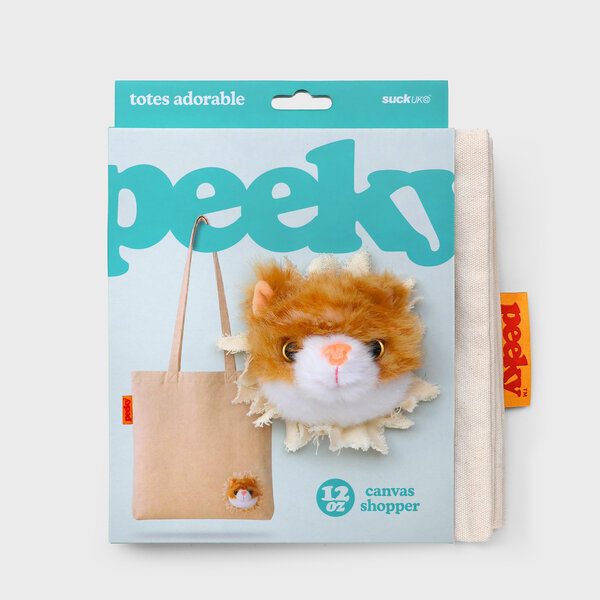 Peeky Cat | Kitten Head Tote Bag.