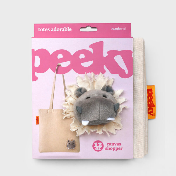Peeky Hippo | hippopotamus Head Tote Bag