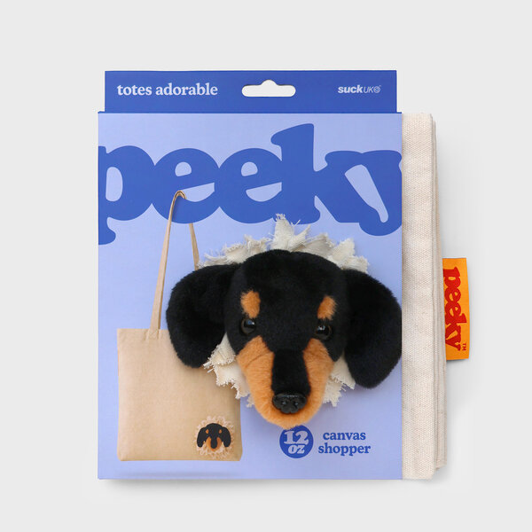 Peeky Dog | Puppy Head Tote Bag.