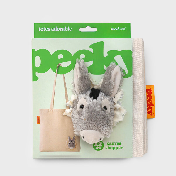 Peeky Donkey | Donkey Head Tote Bag.