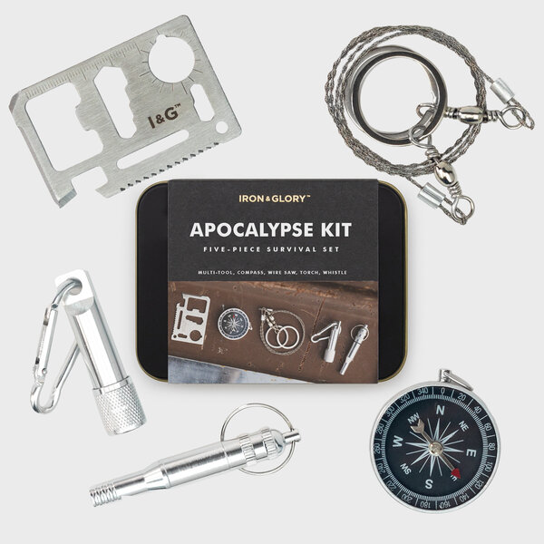 Apocalypse Survival Kit | Iron & Glory 5 piece survival set.