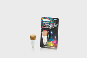 Multi-colour rechargeable Bottle Light with packaging.